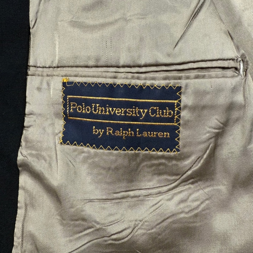 Polo University Club Ralph Lauren Blazer Mens Navy Blue Gold Button USA See Note - Picture 5 of 15